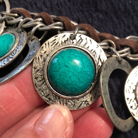 Ruby Rd. Gold and Turquoise Statement Necklace - Picture 4 of 4